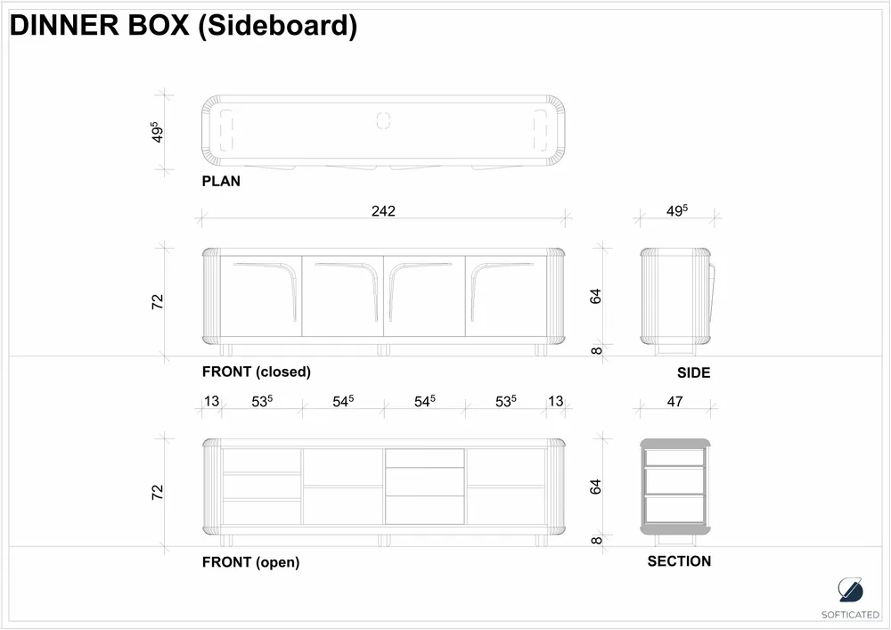 Sideboards - Dinner Box I Buffet - SOFTICATED