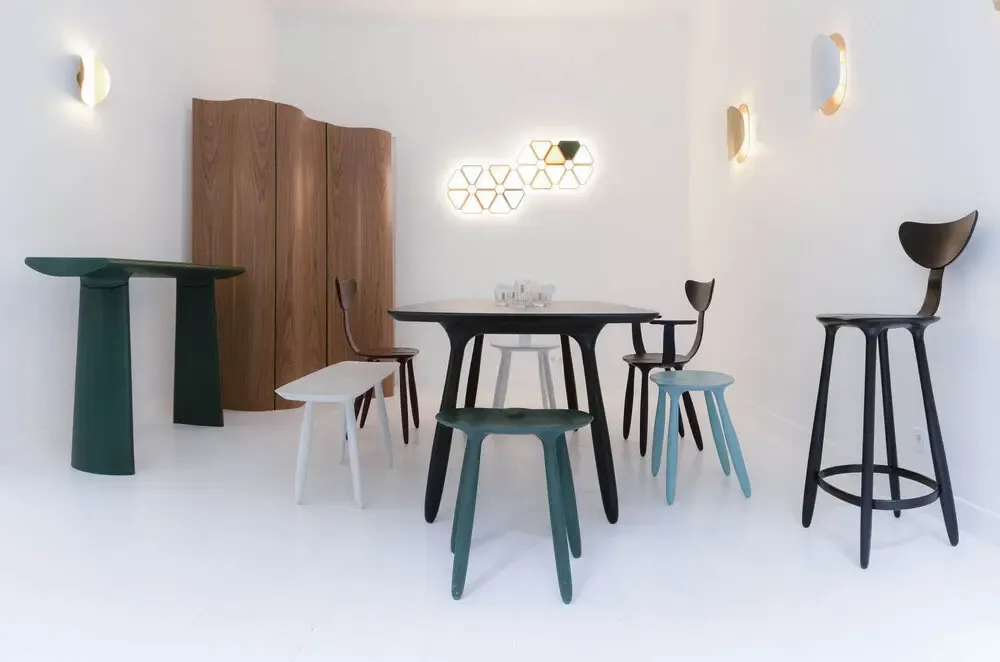 Dining Tables - Daiku table in stained ash wood - VICTORIA MAGNIANT POUR GALERIE V