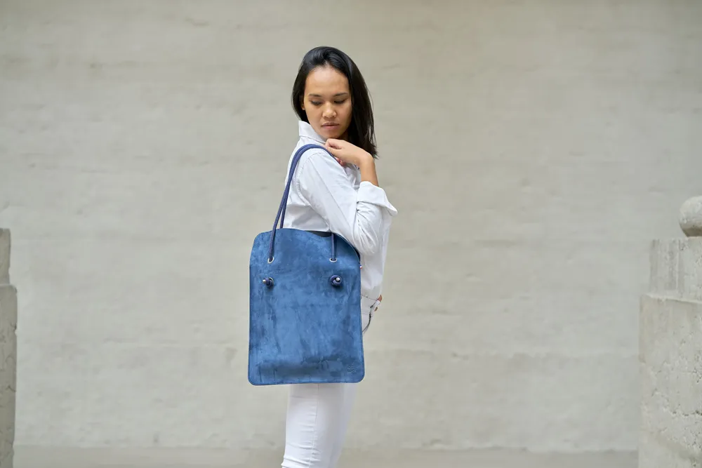 Bags and totes - DIVINE SUEDE LEATHER BAG - Made in France - AMWA AND CO
