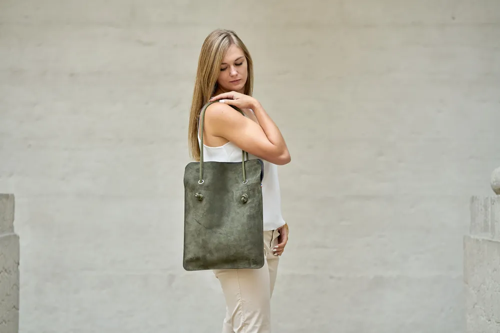 Bags and totes - DIVINE SUEDE LEATHER BAG - Made in France - AMWA AND CO