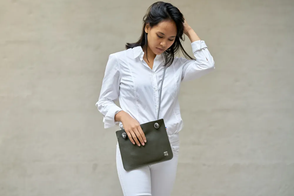 Sacs et cabas - SAC POCHETTE CUIR ANNA - AMWA AND CO