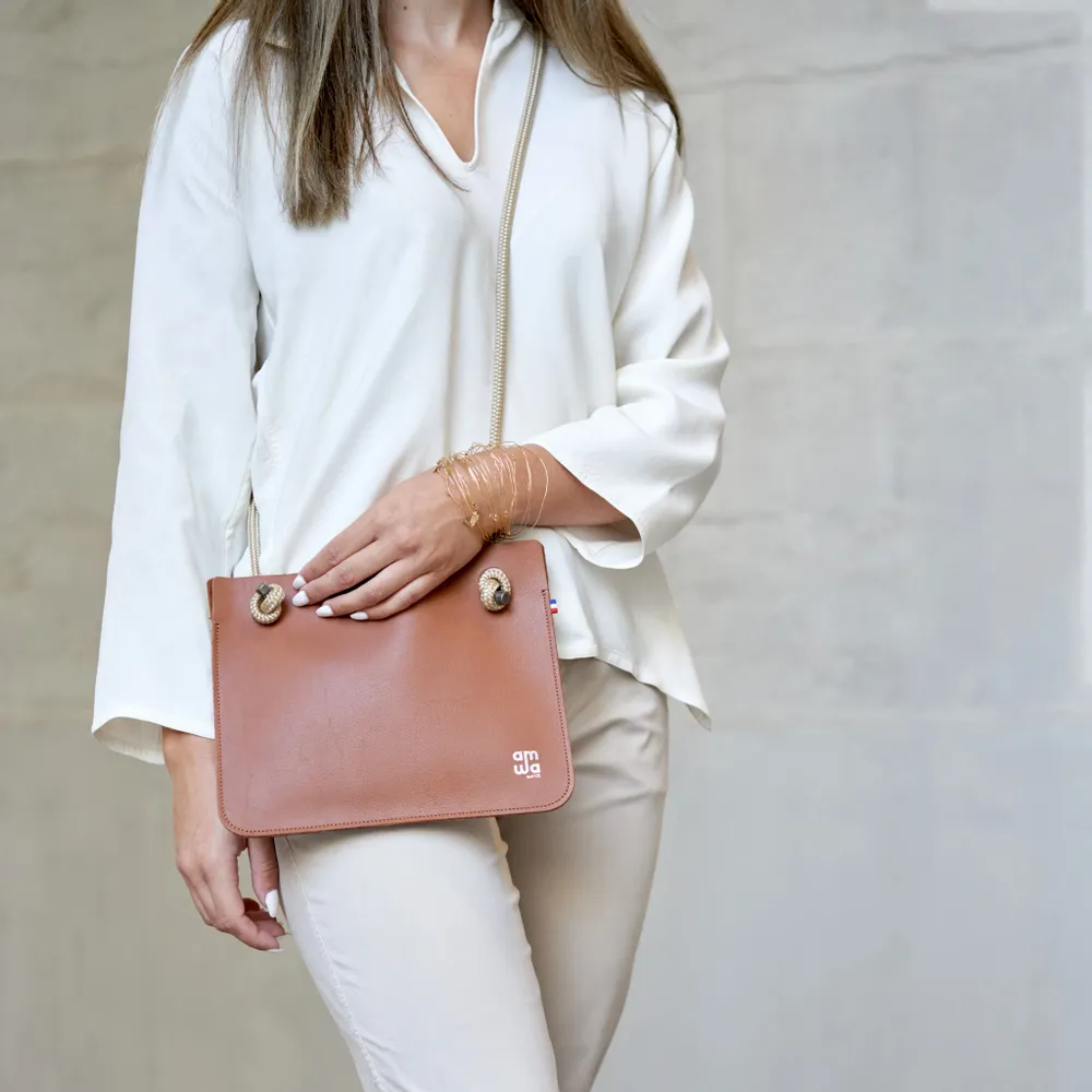 Sacs et cabas - SAC POCHETTE CUIR ANNA - AMWA AND CO