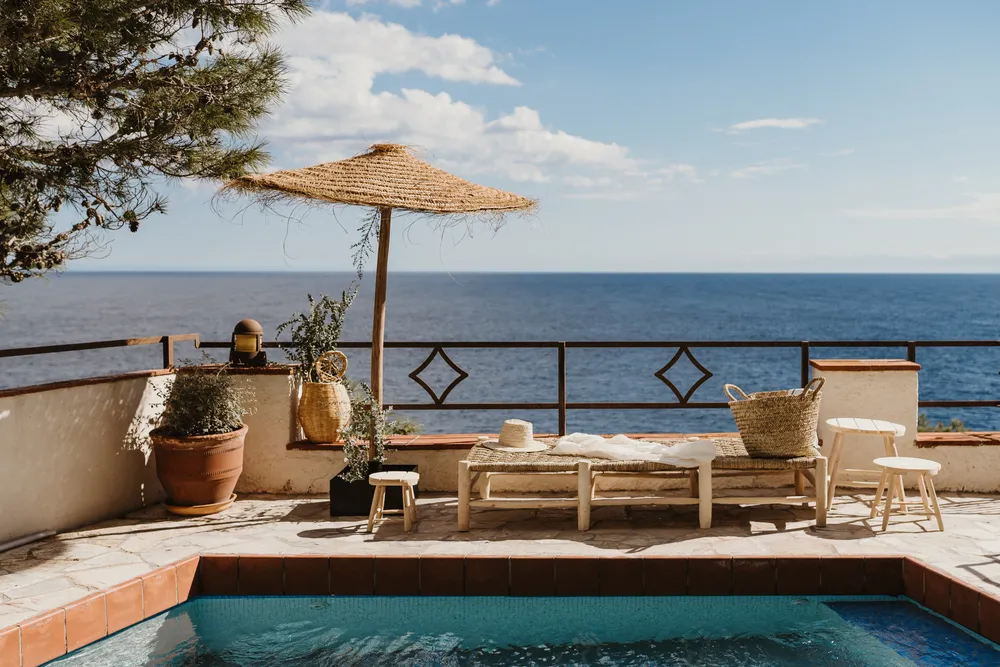 Outdoor decorative accessories - NATURAL FIBER UMBRELLA - COSYDAR-DECO