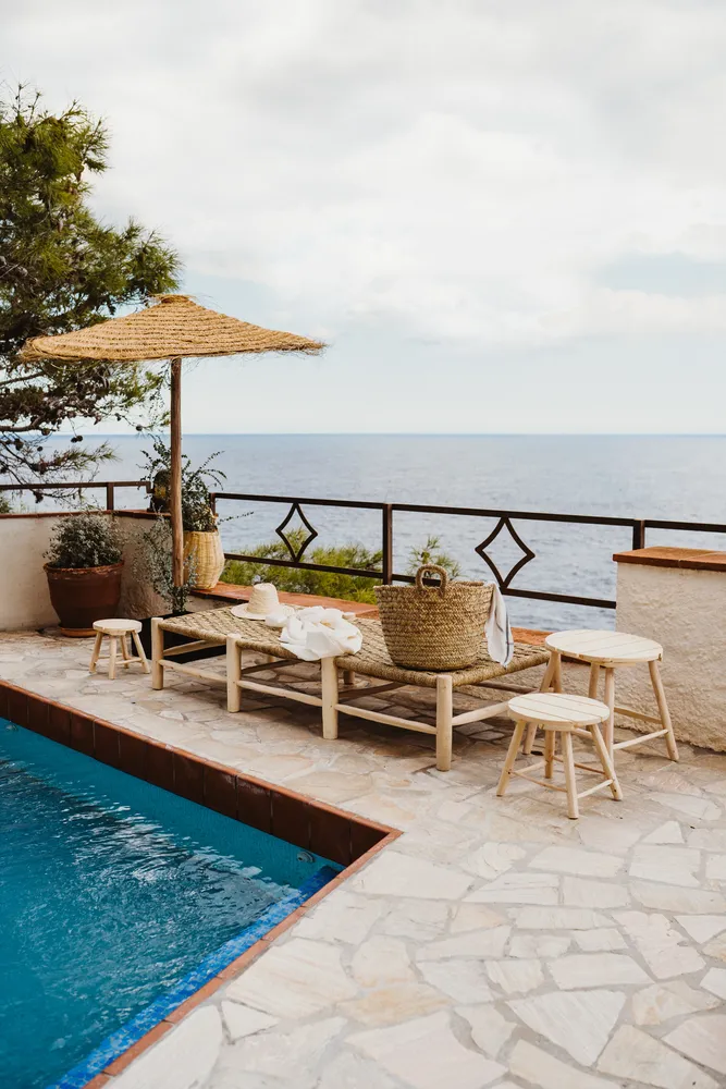 Outdoor decorative accessories - NATURAL FIBER UMBRELLA - COSYDAR-DECO