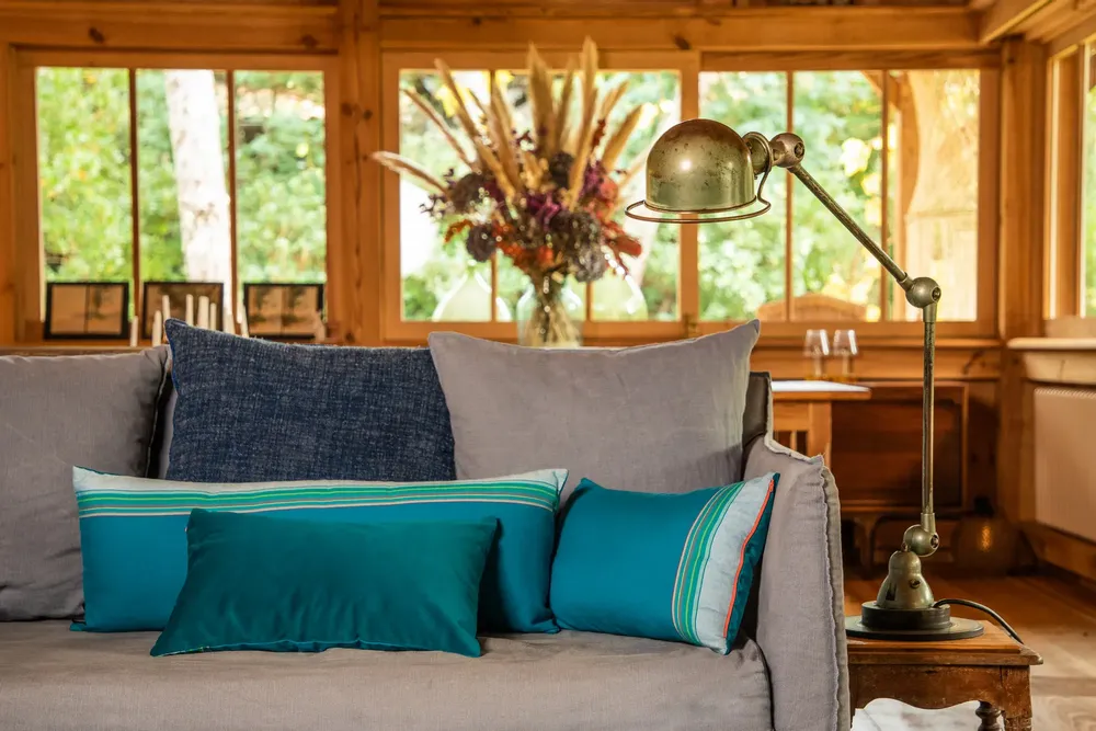 Coussins - Parure de lit coussin et édredon en coton et velours - SIMONE ET GEORGES