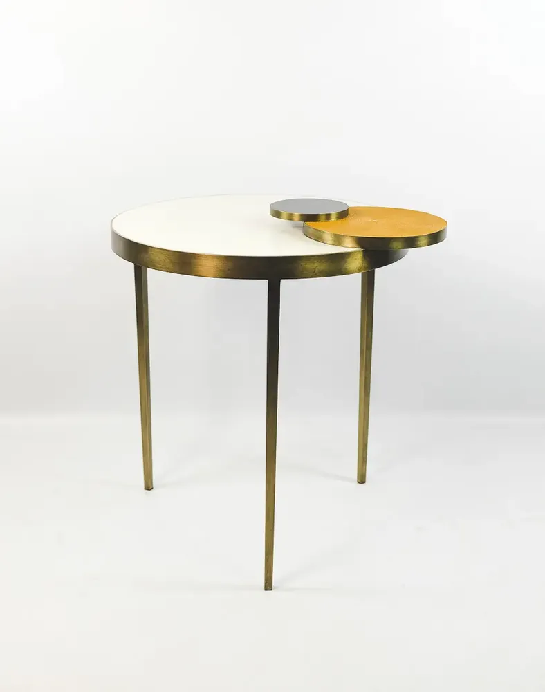 Other tables - TABLE WITH INTERLOCKING CIRCULAR - GINGER BROWN