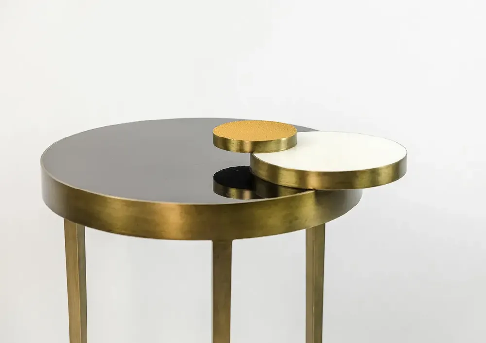 Other tables - TABLE WITH INTERLOCKING CIRCULAR - GINGER BROWN