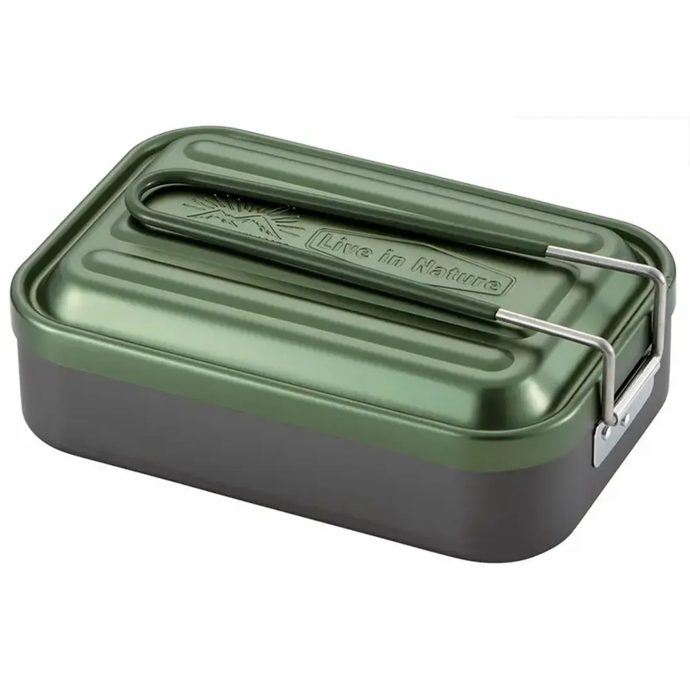 Barbecues - Gamelle camping de couleur, rectangulaire aluminium 600, 850 et 1000 ml - collection Mess Tin Barbecue / SKATER - ABINGPLUS