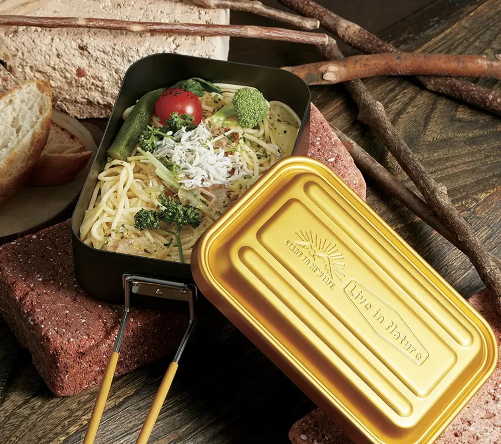 Barbecues - Gamelle camping de couleur, rectangulaire aluminium 600, 850 et 1000 ml - collection Mess Tin Barbecue / SKATER - ABINGPLUS