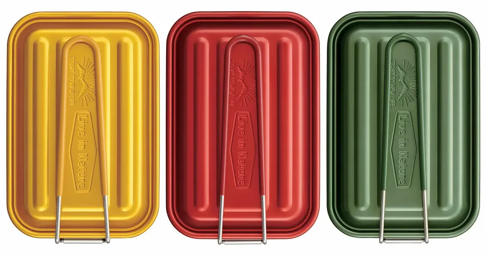 Barbecues - Gamelle camping de couleur, rectangulaire aluminium 600, 850 et 1000 ml - collection Mess Tin Barbecue / SKATER - ABINGPLUS