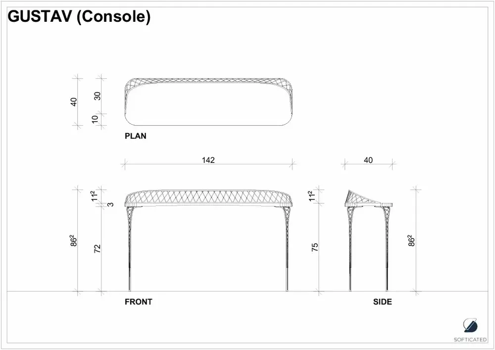 Console table - Gustav I Console - SOFTICATED