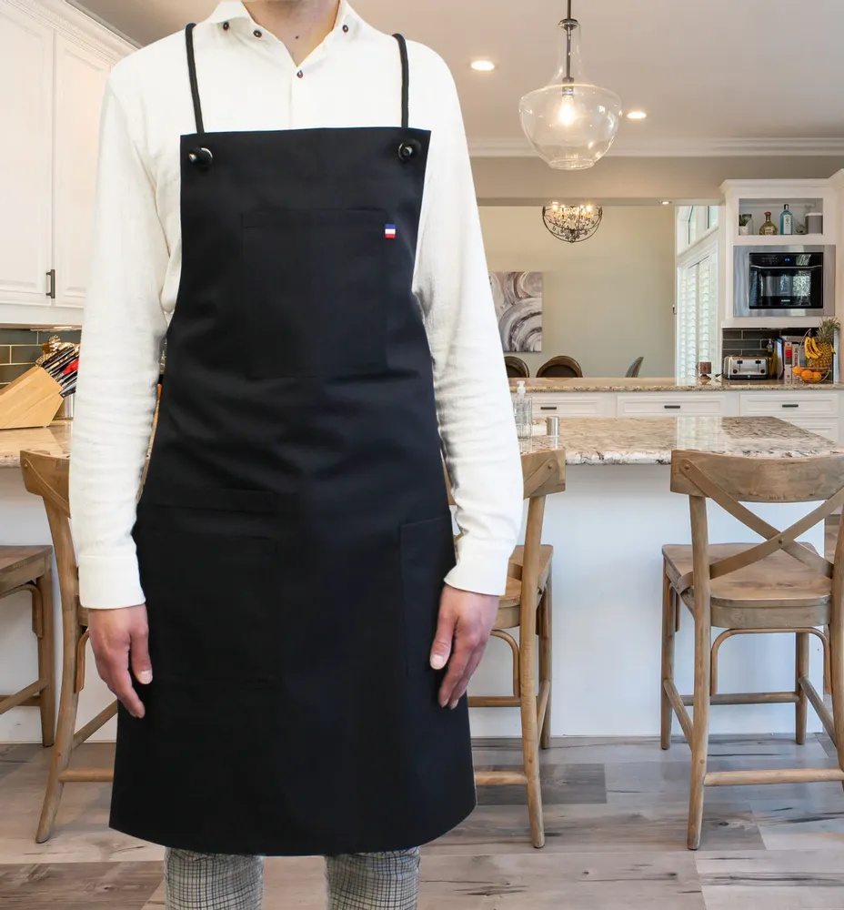 Aprons - Japanese style apron - Made in Burgundy - AMWA AND CO