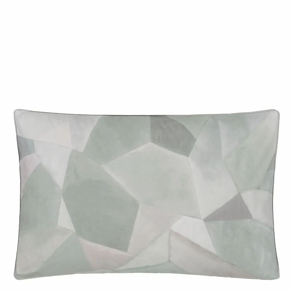 Bed linens - Geo Moderne Pewter - Cotton Percale Bedding Set - DESIGNERS GUILD