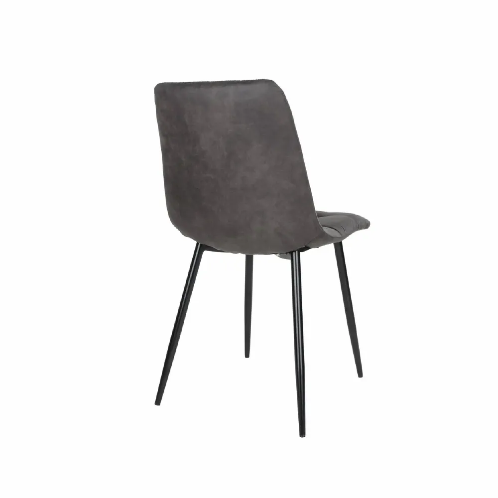 Chaises - Chaise de salle à manger Middelfart microfibre gris foncé - HOUSE NORDIC APS