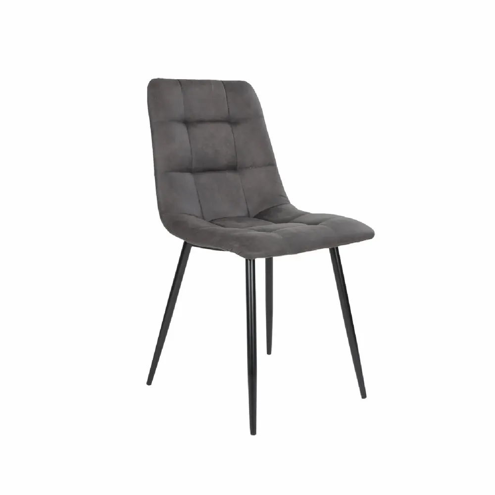 Chaises - Chaise de salle à manger Middelfart microfibre gris foncé - HOUSE NORDIC APS