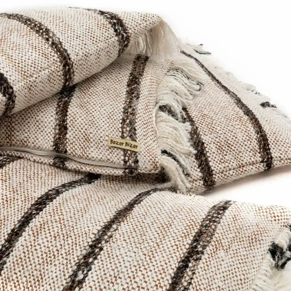Coussins - Housse de coussin « The Oh My Gee », blanc bohème, 35 x 100 cm - BAZAR BIZAR LIVING