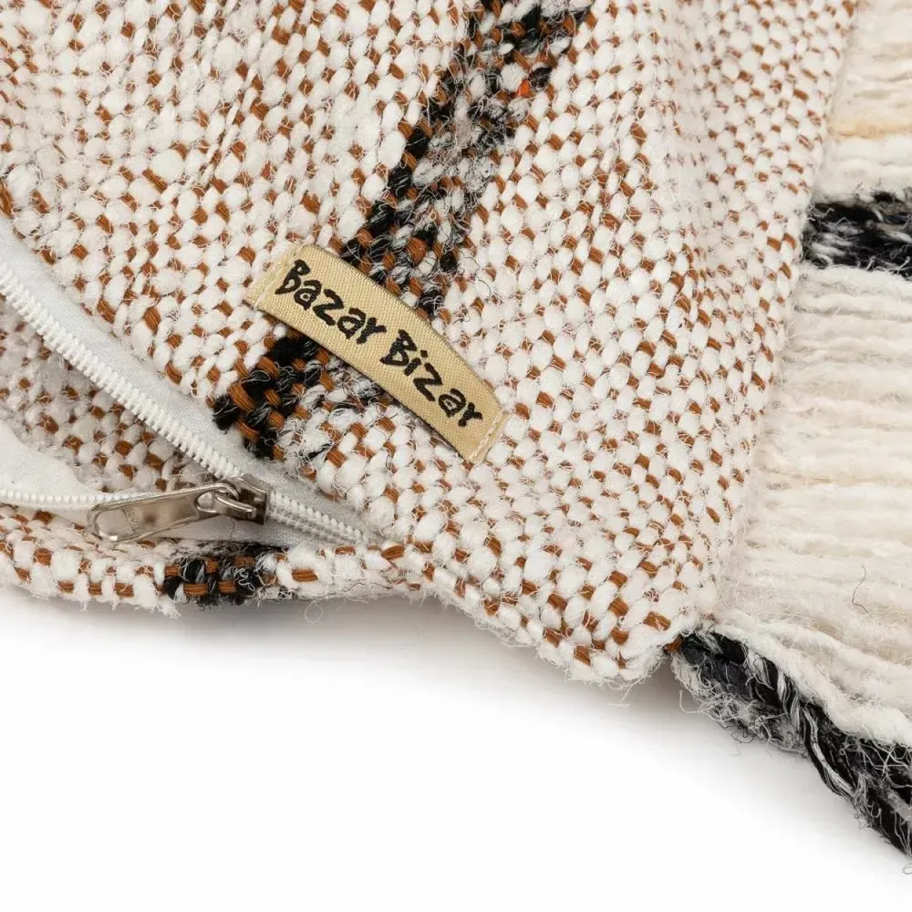 Coussins - Housse de coussin « The Oh My Gee », blanc bohème, 35 x 100 cm - BAZAR BIZAR LIVING