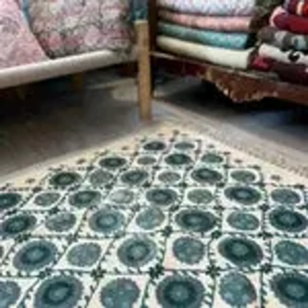 Rugs - SUZANI EMBROIDERED RUG - CURIOSITY LAB