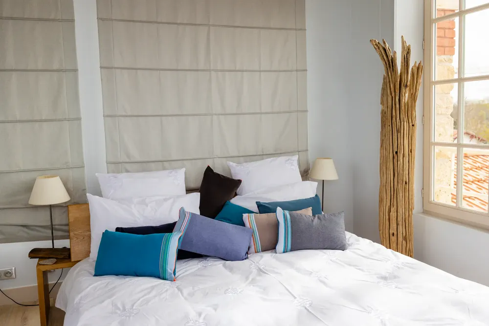 Coussins - Parure de lit coussin et édredon en coton et velours - SIMONE ET GEORGES