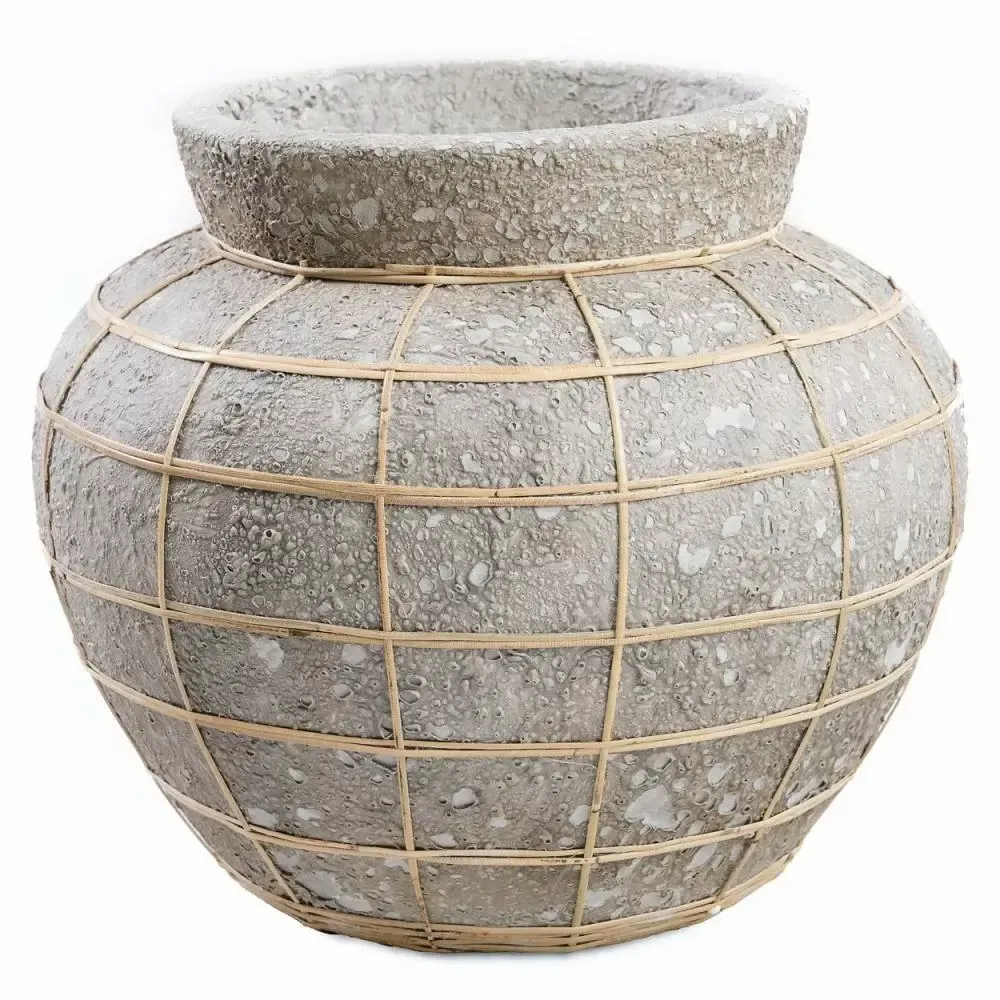 Vases - The Belly Vase - Concrete Natural - M - BAZAR BIZAR LIVING