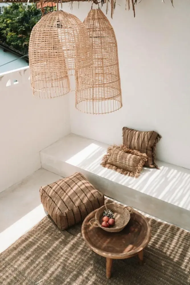 Hanging lights - The Elba Pendant - Natural - L - BAZAR BIZAR LIVING