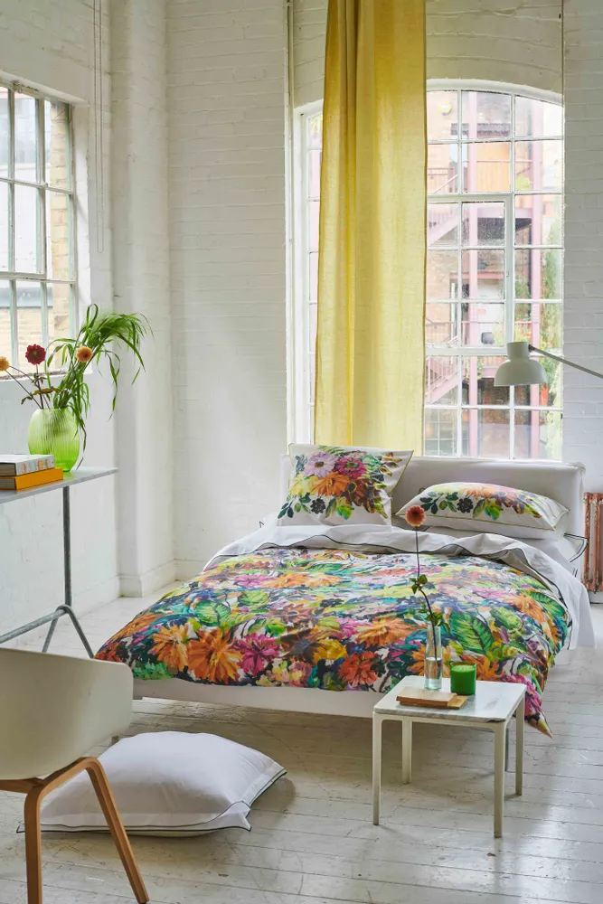 Bed linens - Glynde Coral - Cotton Percale Bedding Set - DESIGNERS GUILD