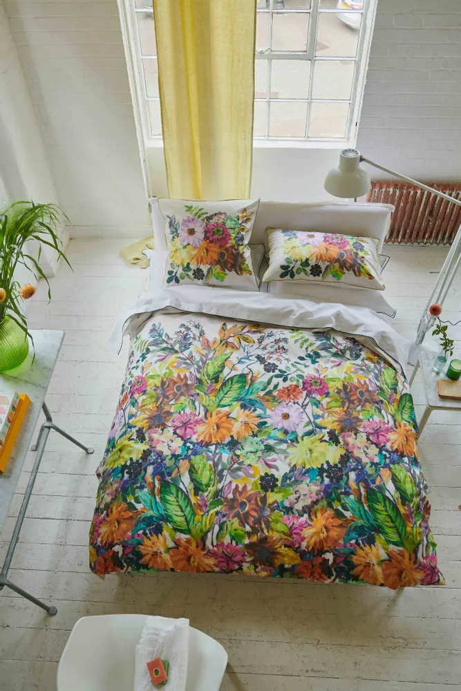 Bed linens - Glynde Coral - Cotton Percale Bedding Set - DESIGNERS GUILD