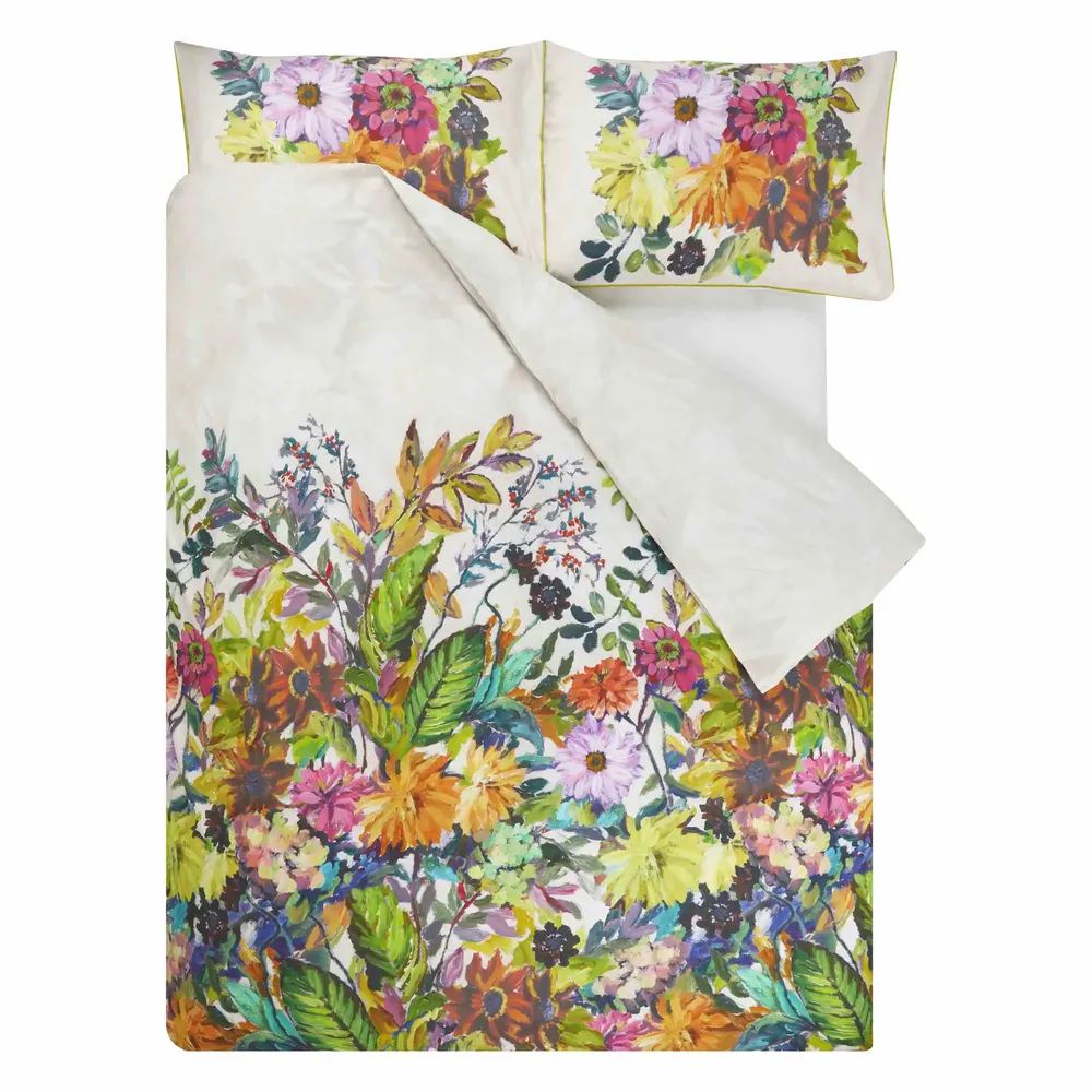 Bed linens - Glynde Coral - Cotton Percale Bedding Set - DESIGNERS GUILD