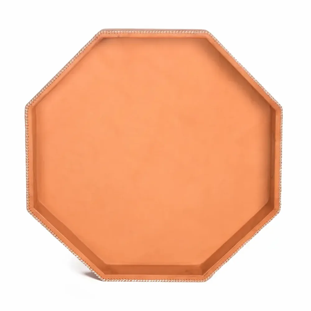 Kitchen utensils - Octogonal leather tray - SOL & LUNA