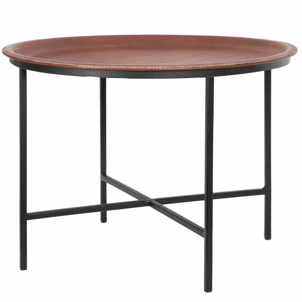 Aménagements pour bureau - Large Leather round Table - SOL & LUNA