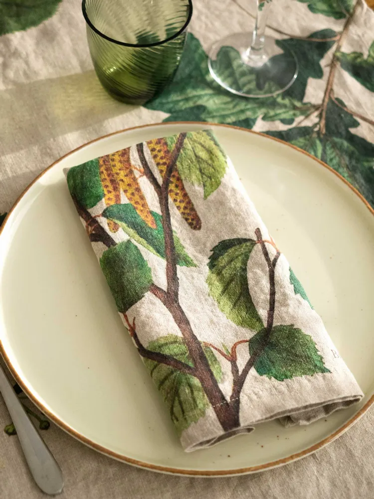 Linge de table textile - Serviettes en Lin  │ Les Arbres - LINOROOM 100% LINEN TEXTILES