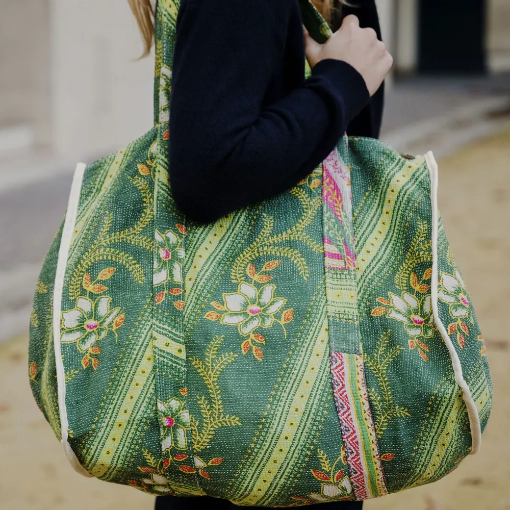 Sacs et cabas - SAC MARKET KANTHA VINTAGE - CURIOSITY LAB