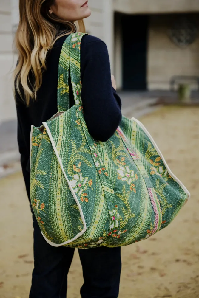 Sacs et cabas - SAC MARKET KANTHA VINTAGE - CURIOSITY LAB
