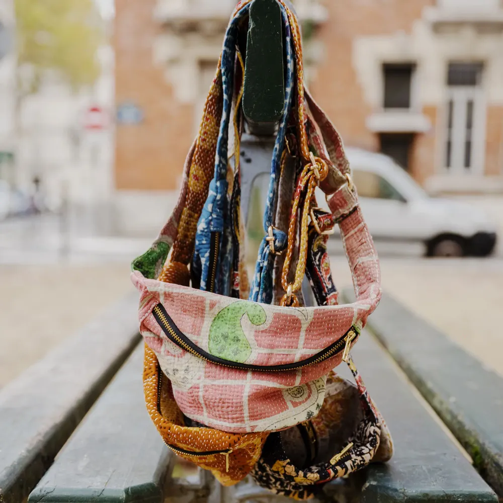 Leather goods - VINTAGE KANTHA FANNY PACK - CURIOSITY LAB