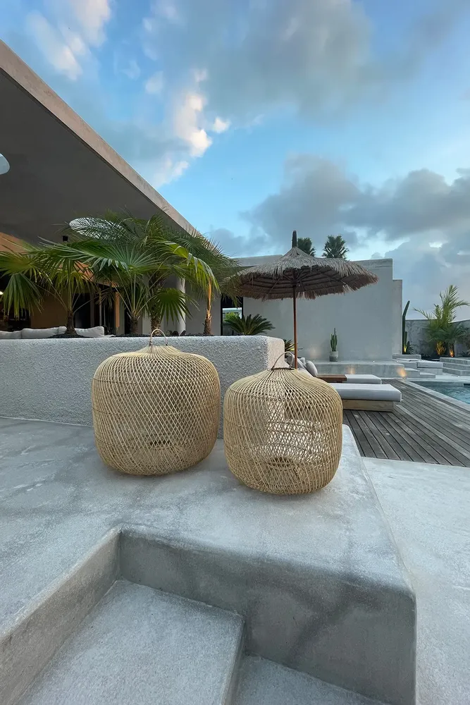 Floor lamps - The Batu Bolong Pendant - Natural - L - BAZAR BIZAR LIVING