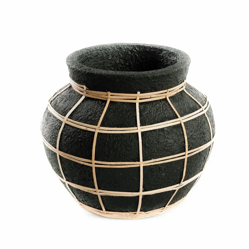 Vases - Le Vase Belly - Noir naturel - S - BAZAR BIZAR LIVING