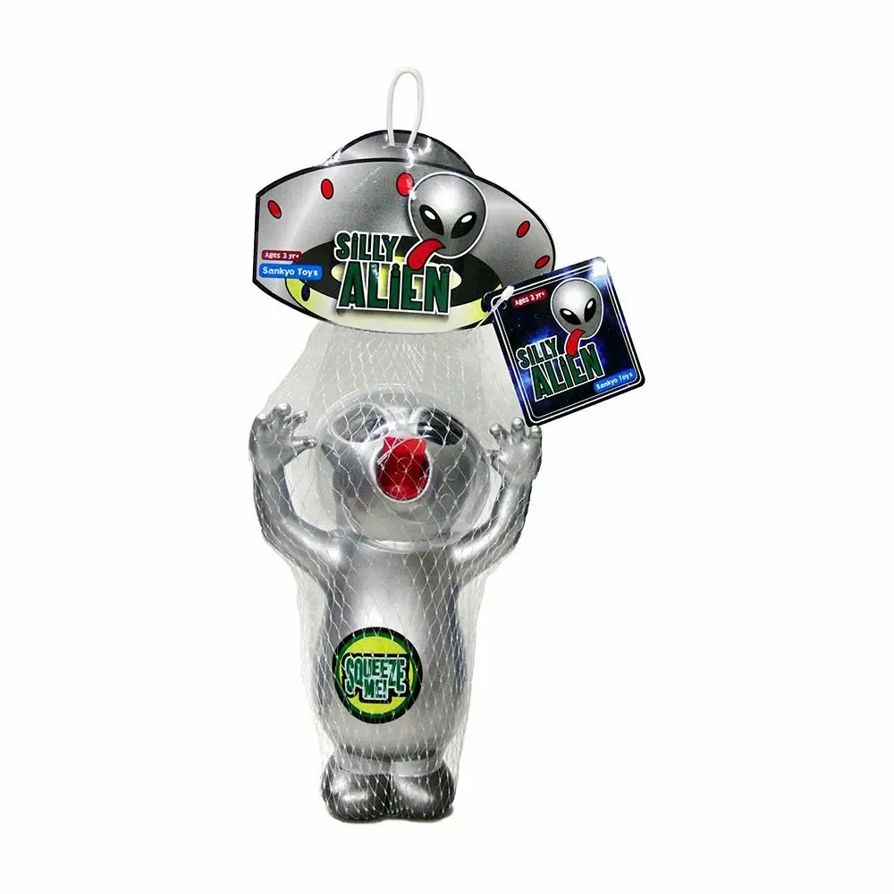 Jouets enfants - Alien rigolo argent - collection Silly Alien / SANKYO TOYS - ABINGPLUS