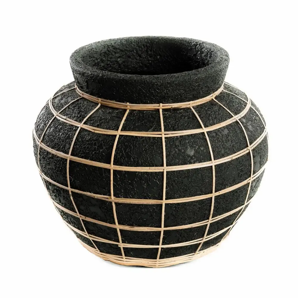 Vases - Le Vase Belly - Noir Naturel - L - BAZAR BIZAR LIVING