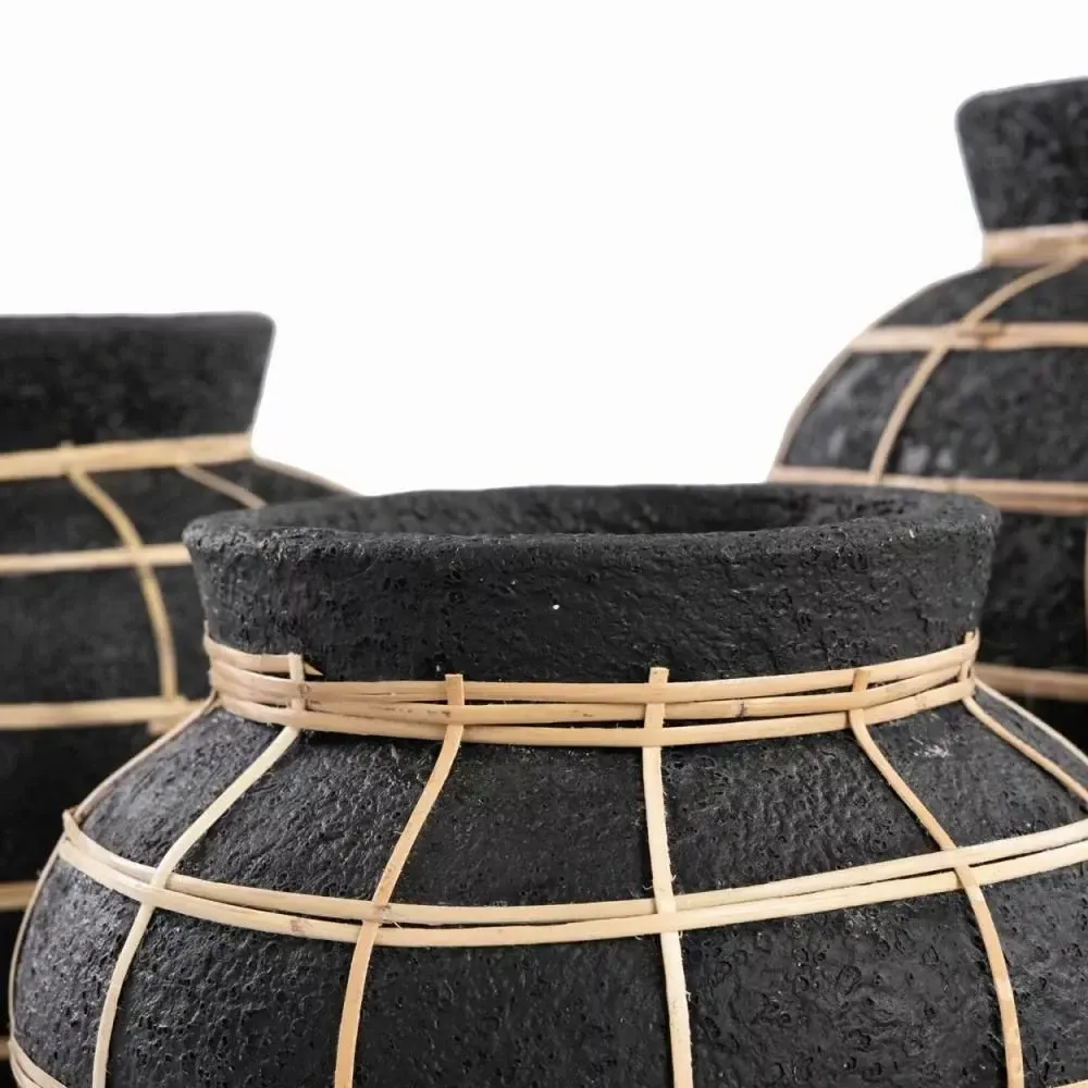 Vases - Le Vase Belly - Noir Naturel - M - BAZAR BIZAR LIVING