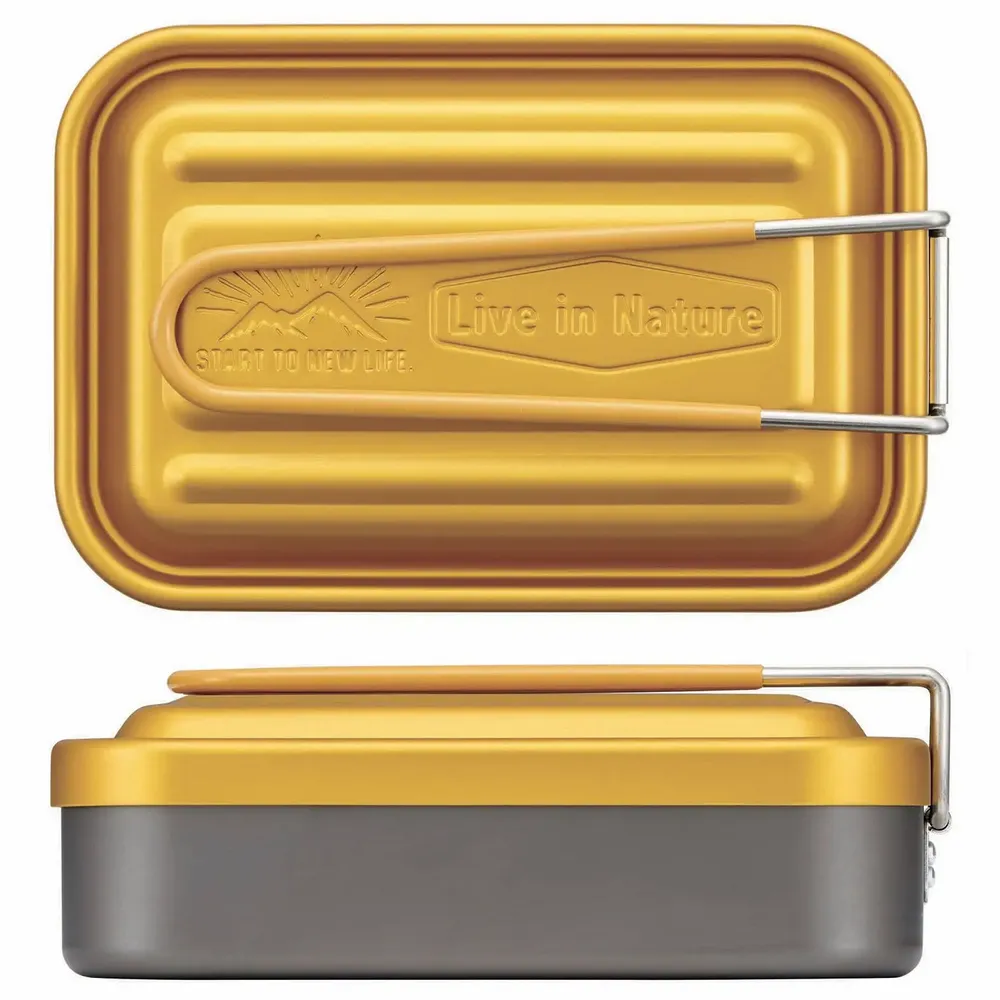 Barbecues - Gamelle camping couleur 850 ml aluminium et rectangulaire - collection Mess Tin / SKATER - ABINGPLUS