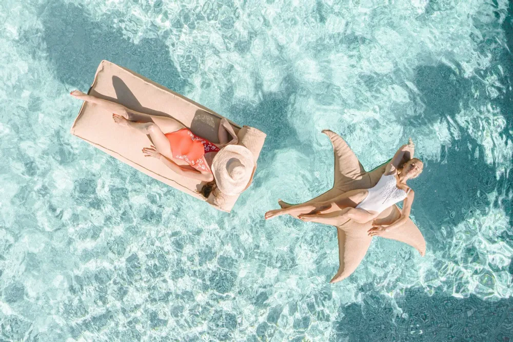 Poufs - Pouf XL flottant étoile de mer effet raphia - MX HOME