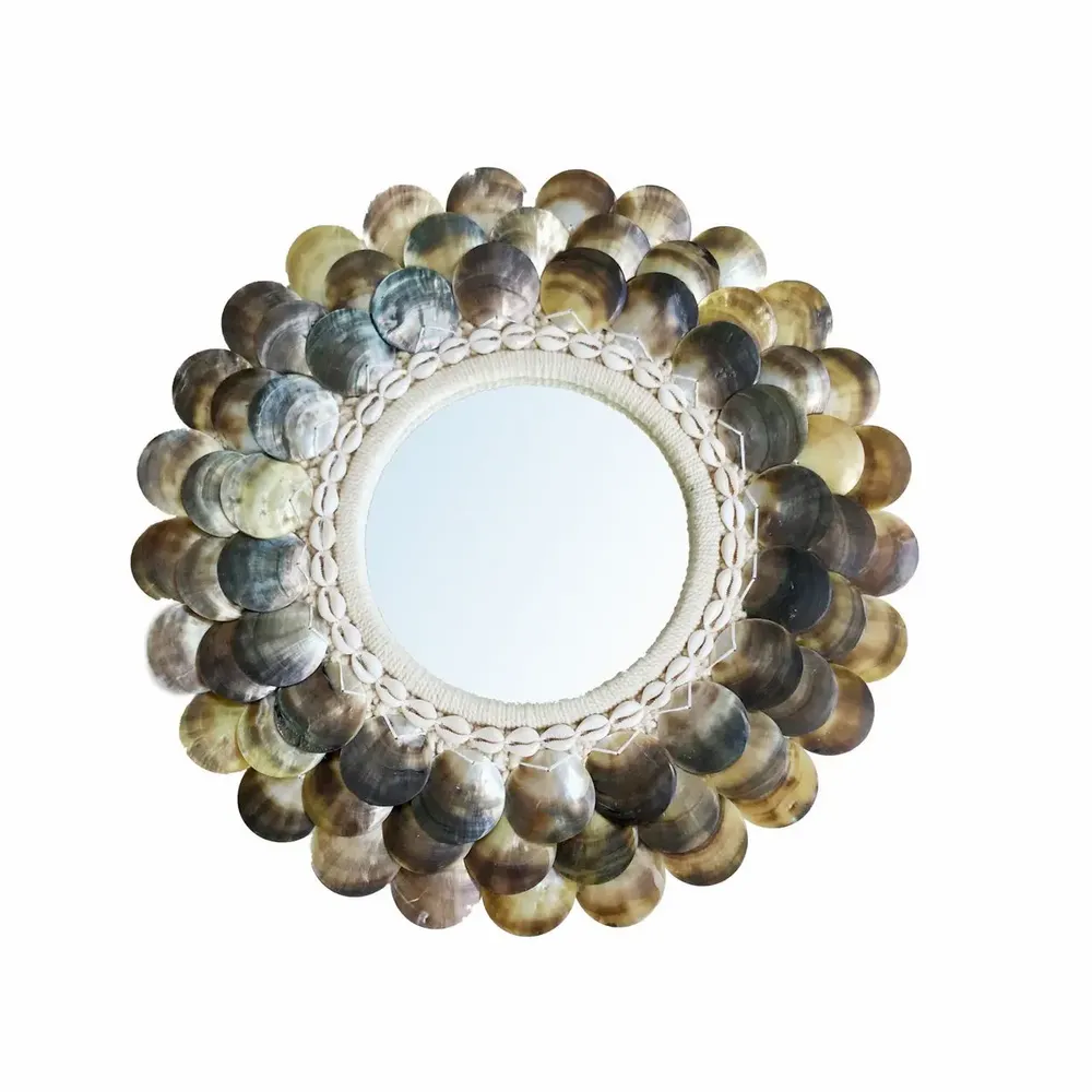 Miroirs - Le Miroir Coin - Naturel Brun - M - BAZAR BIZAR LIVING