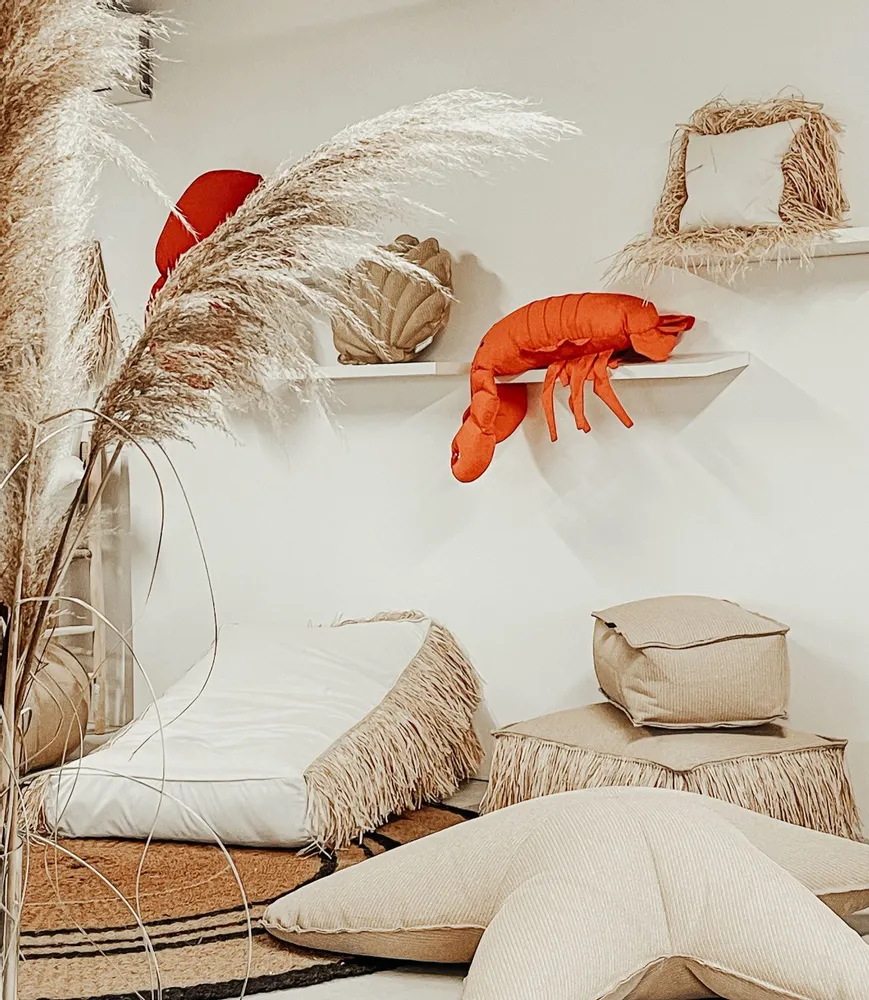 Deck chairs - White sun lounger with raffia fringes - MX HOME