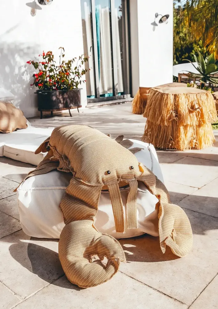Cushions - Lobster outdoor cushion\" Raffia effect\ " - MX HOME