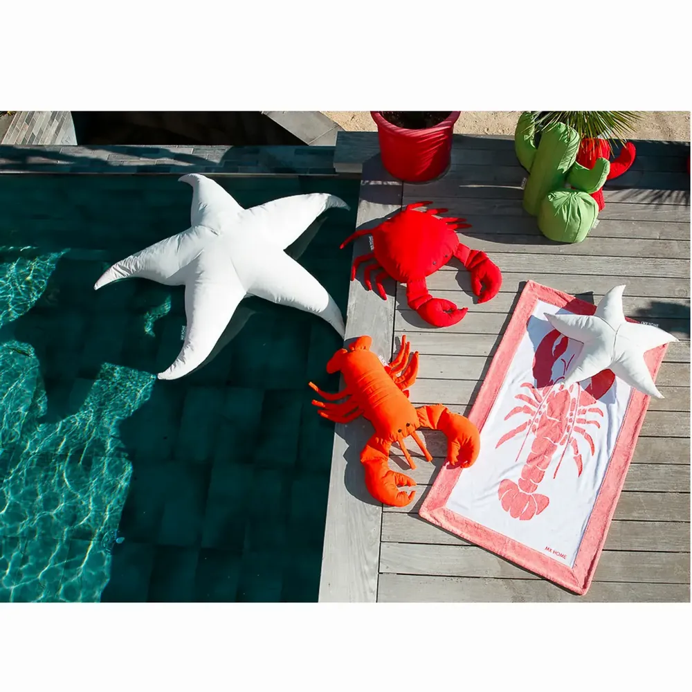 Ottomans - XL floating white starfish ottoman - MX HOME