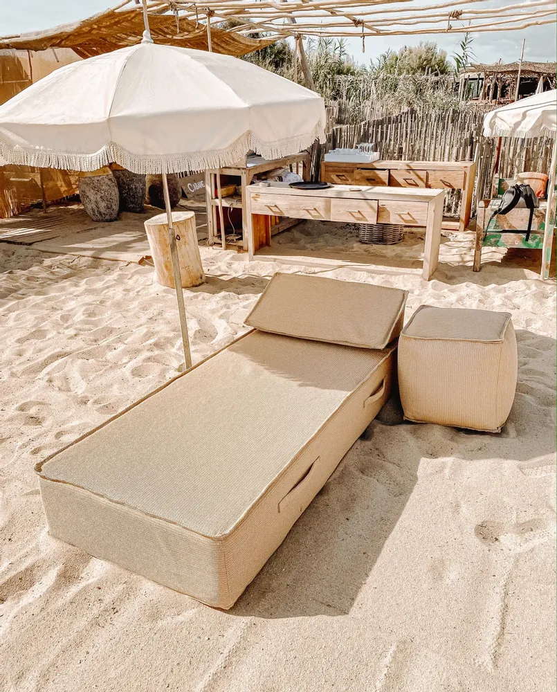 Transats - Bain de soleil 1 place effet raphia - MX HOME