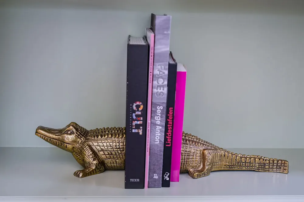 Sculptures, statuettes et miniatures - Les Supports de Livres Crocodile - Laiton - BAZAR BIZAR LIVING