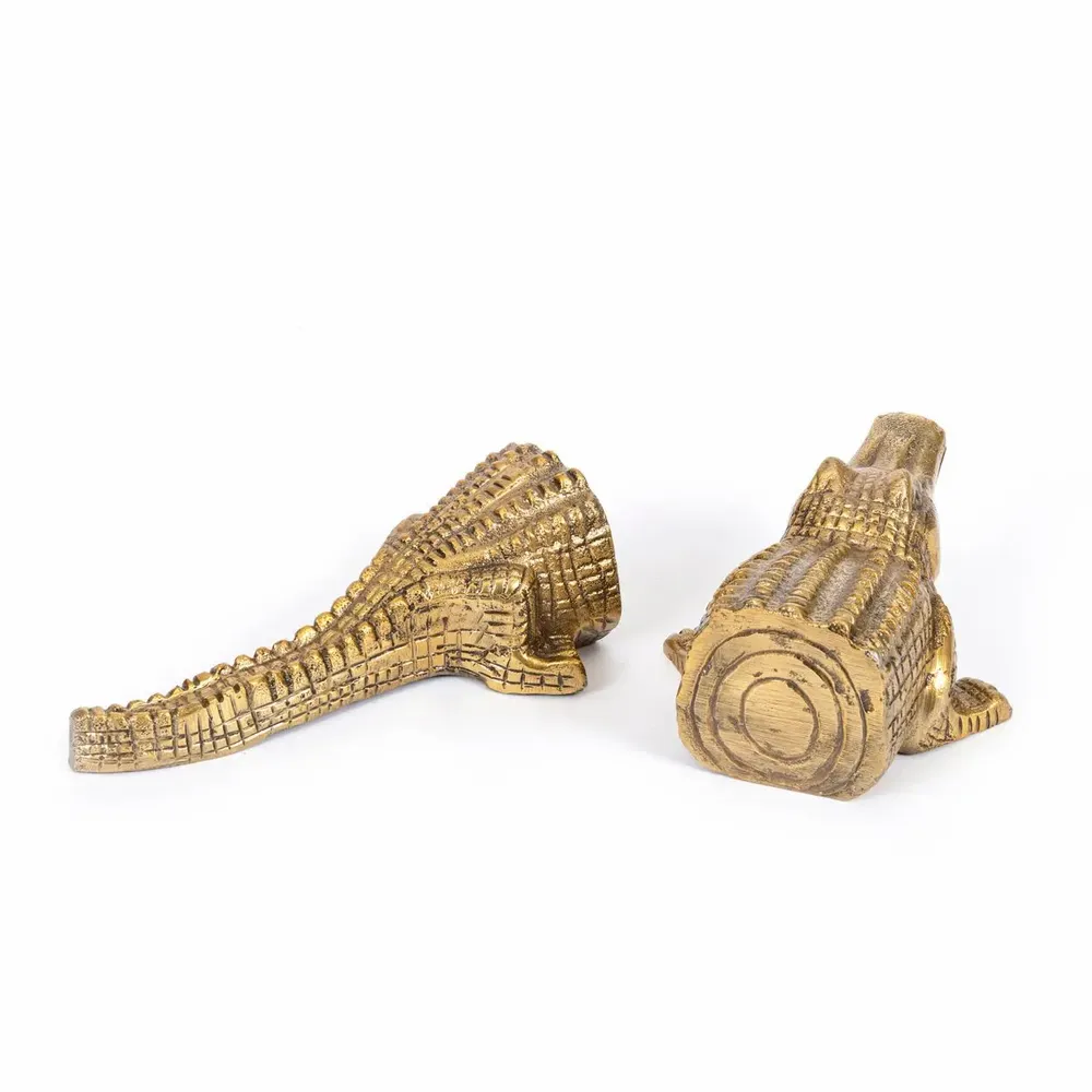 Sculptures, statuettes et miniatures - Les Supports de Livres Crocodile - Laiton - BAZAR BIZAR LIVING