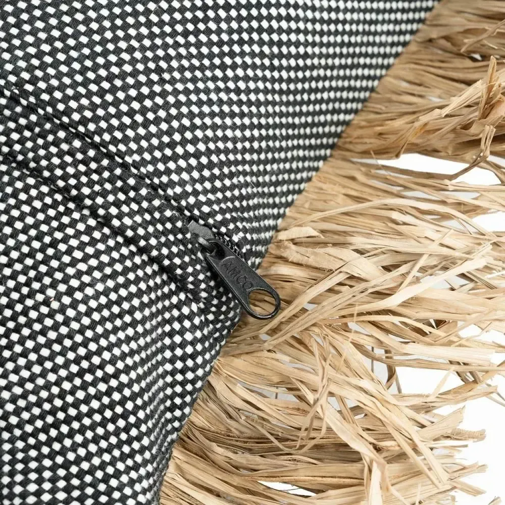 Coussins - L'Housse de Coussin Bonita en Coton - Noir Naturel - 40x40 - BAZAR BIZAR LIVING
