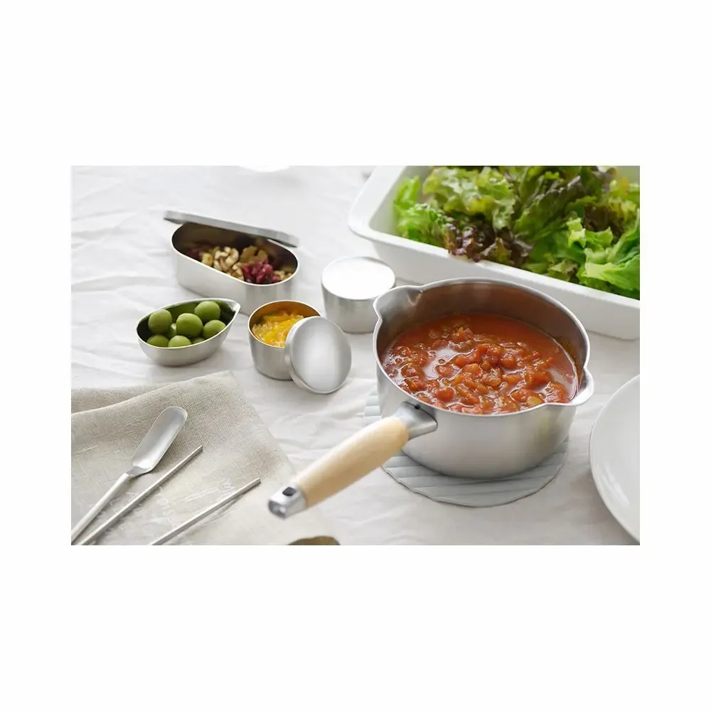 Kitchen utensils - Stainless steel round box - And/YOSHIKAWA collection - ABINGPLUS